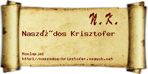 Naszádos Krisztofer névjegykártya